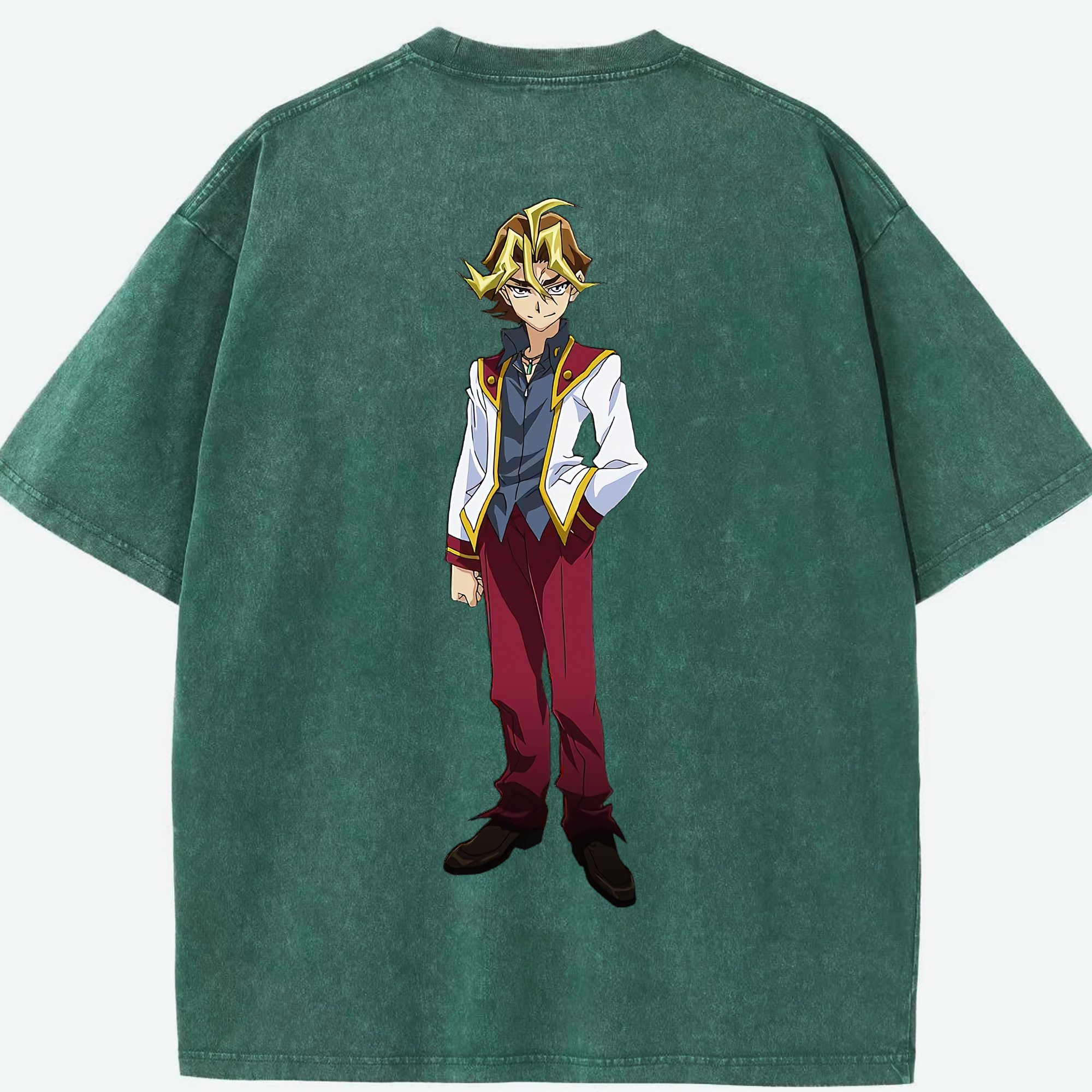 （画像用） 遊☆戯☆王 Yu-Gi-Oh! 綿100% ヴィンテージ風 半袖Tシャツ（背面プリント）
